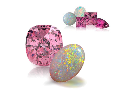 Tourmaline and Opal - October birthstones.